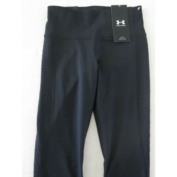 Under Armour 1356392 001 Women's Sz XS Black ColdGear Rush Full Length Leggings - Picture 3 of 8